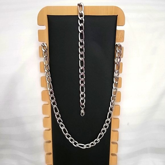 Necklace & Bracelet Set Stainless Steel - Picture 1 of 1